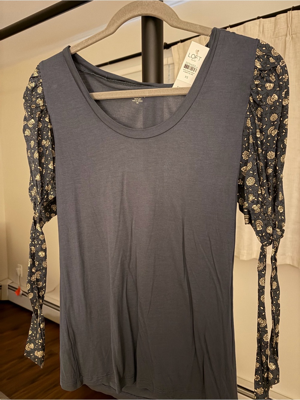 LOFT Slate Blue Scoop Neck Tee